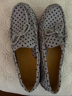 Cole Haan Gray Polka Dot Loafers